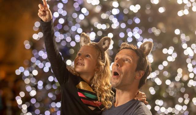 A father and daughter enjoying their time at Great Wolf Lodge during the Christmas Capital of Texas in Grapevine, Texas