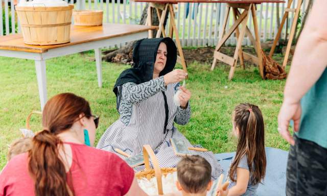 People taking part in activities at Nash Farm in Grapevine, Texas
