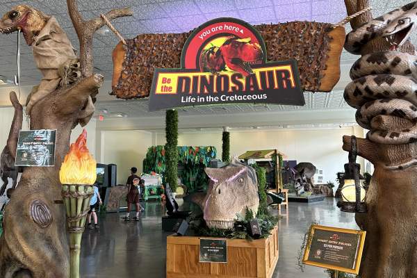 Entrance of Be The Dinosaur Exhibit in Grapevine, Texas