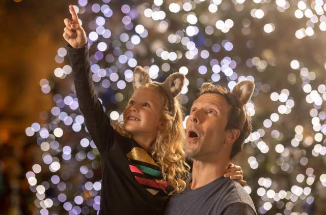 A father and daughter enjoying their time at Great Wolf Lodge during the Christmas Capital of Texas in Grapevine, Texas