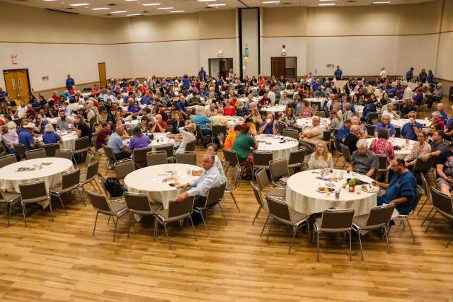 Large group attending an event at the Grapevine Convention Center