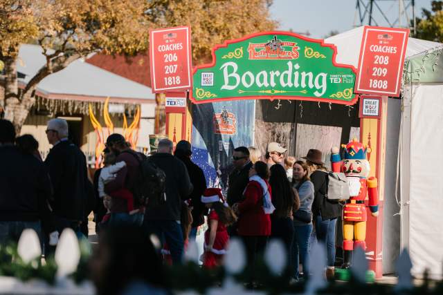Christmas Capital of Texas Santa's North Pole Express boarding