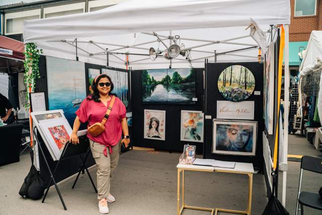Vendor at a festival in Grapevine, Texas