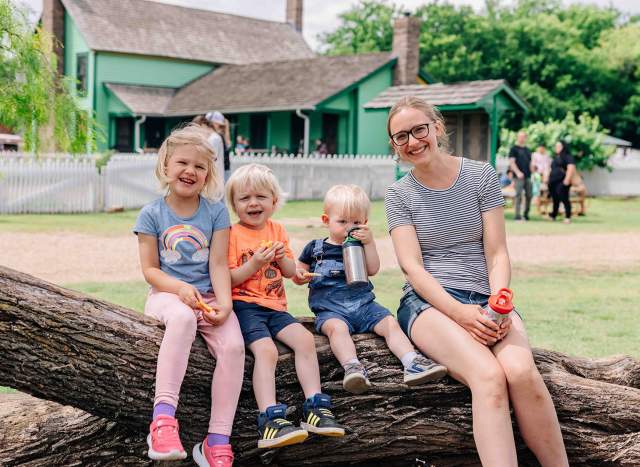 Family at Nash Farm in Grapevine, Texas