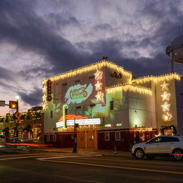 Palace Theatre in Grapevine, Texas during Christmas Capital of Texas