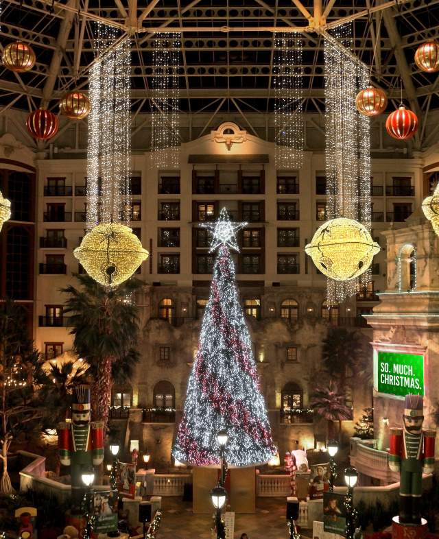 Gaylord Texan decorated during Christmas Capital of Texas in Grapevine, Texas