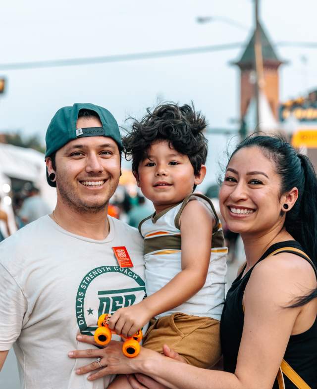 family at festival