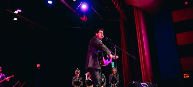 Johnny Cash Tribute Band Performing Live on Stage