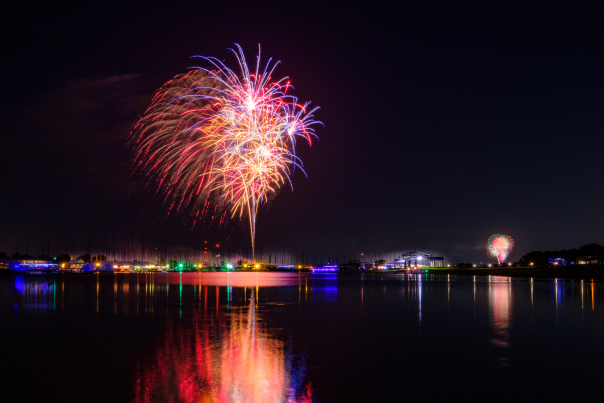 Fireworks show in Grapevine, Texas