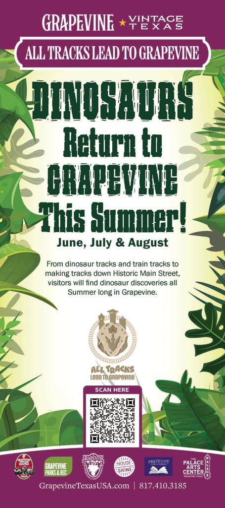 Rack card for All Tracks Lead to Grapevine events in Grapevine, Texas