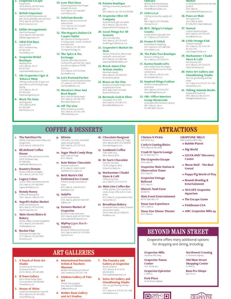 List of businesses in Grapevine's Historic Main Street District