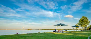View of Lake Grapevine from a pavilion