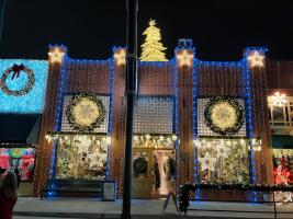Wildflower Outlaws in Grapevine decorated during Christmas Capital of Texas