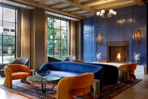 Fireplace at Hotel Vin in Grapevine, Texas