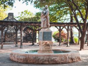 Walking to Texas sculpture at Liberty Park in Grapevine, Texas