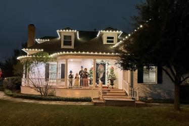 House at 428 E. Wall St. in Grapevine decorated during Christmas Capital of Texas