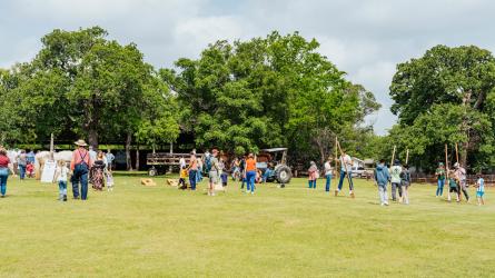 People having a fun time at Spring into Nash at Nash Farm in Grapevine, Texas