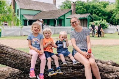 Family at Nash Farm in Grapevine, Texas