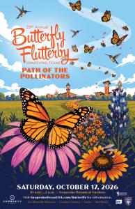 Poster for Butterfly Flutterby Event in Grapevine, Texas