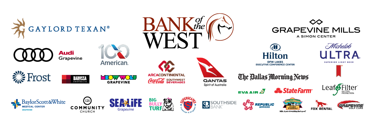 Graphic of sponsors for the 40th Annual GrapeFest in Grapevine, Texas