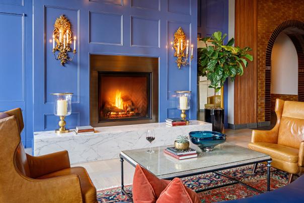 Hotel Vin Lobby Fireplace