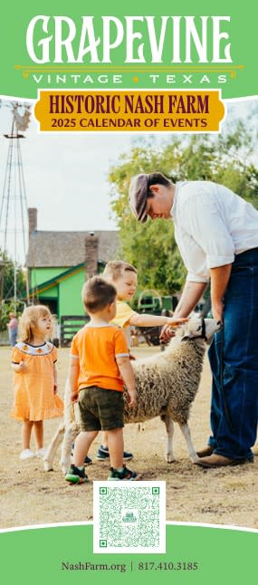 The brochure cover for Historic Nash Farm in Grapevine, Texas