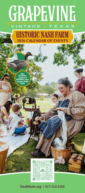 Cover of 2026 brochure for Historic Nash Farm in Grapevine, Texas