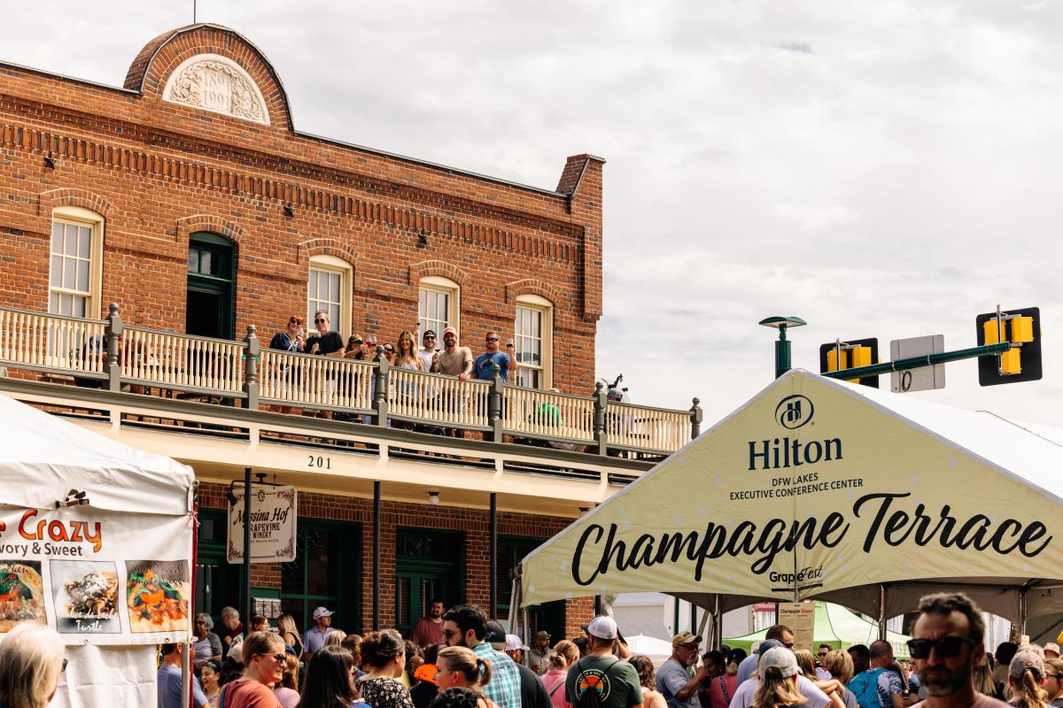 View of GrapeFest Champagne Terrace area