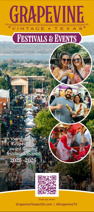 Brochure for Festivals and Events in Grapevine, Texas for 2025-26