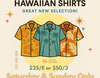 Vintage Hawaiian Shirts On Sale Aug 9th-10th