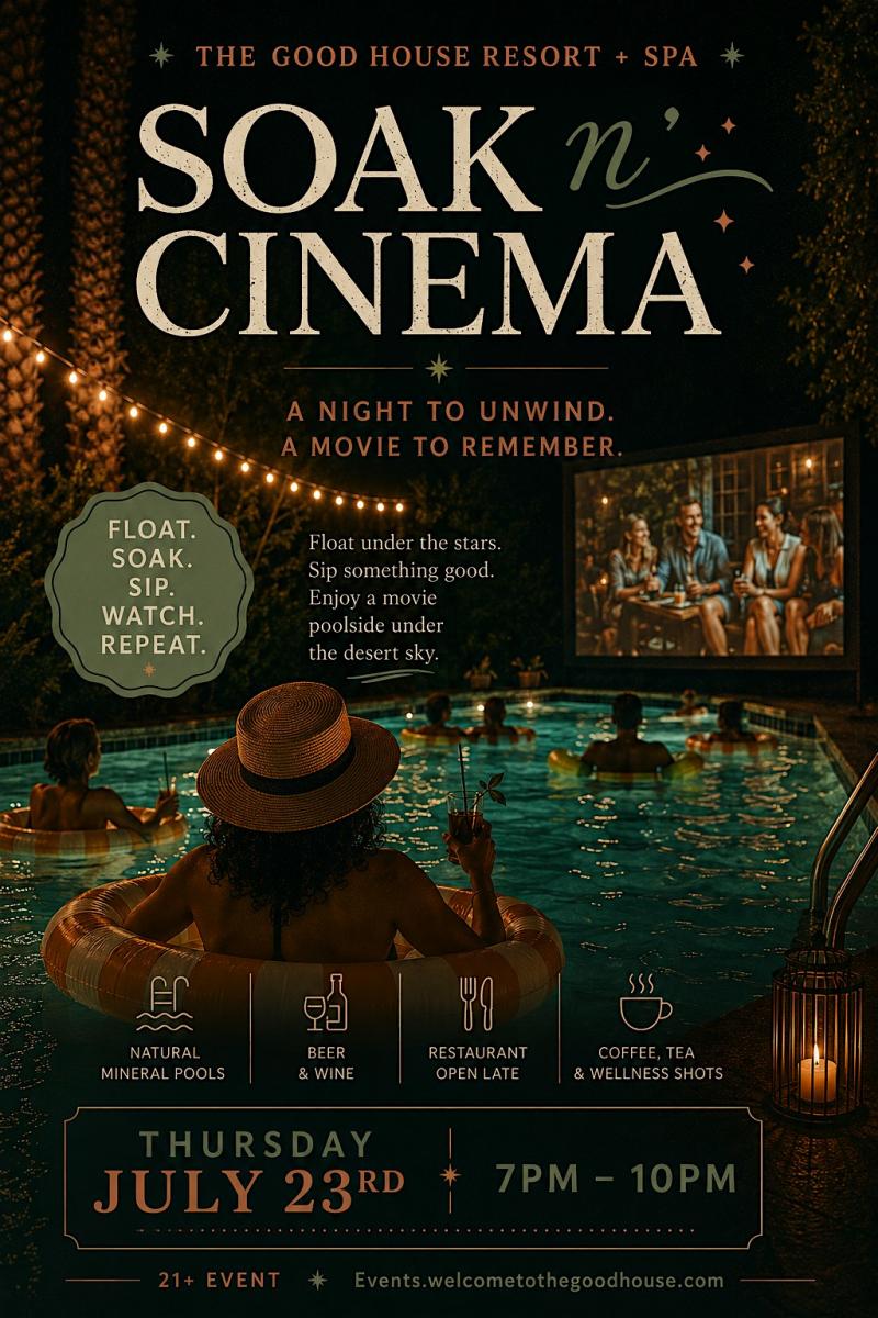 Soak n Cinema at The Good House Resort + Spa