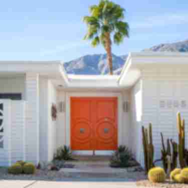 Modernism, Orange Door, Palm Tree