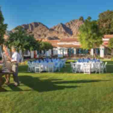 Event set up on the lawn La Quinta Resort