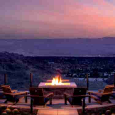 ritz fire pit sunset