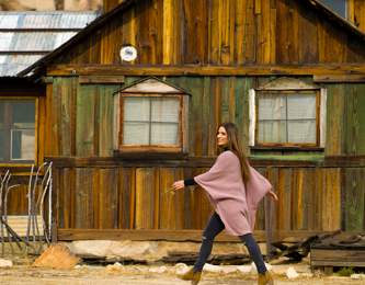 Woman walking through Keys Ranch