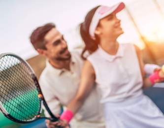 tennis couple istock
