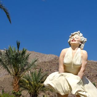 Palm Trees and Forever Marilyn Statue