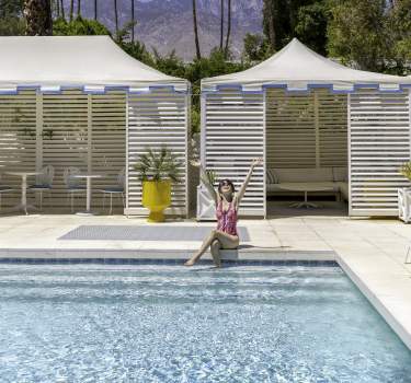 Parker Palm Springs, a 5-star luxury hotel in Palm Springs renowned for its distinctive midcentury-inspired architecture, impeccable service, and array of upscale amenities.
