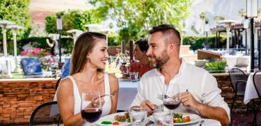 Outdoor dining at Copley's