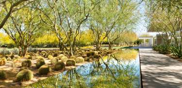 Path Along The Water At Sunnylands Center & Gardens In Greater Palm Springs