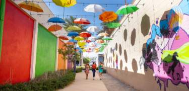 Wander the streets full of art