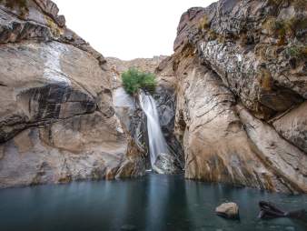 The waterfall in Tahquitz Canyon in Palm Springs