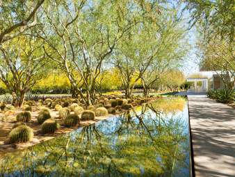 Path Along The Water At Sunnylands Center & Gardens In Greater Palm Springs