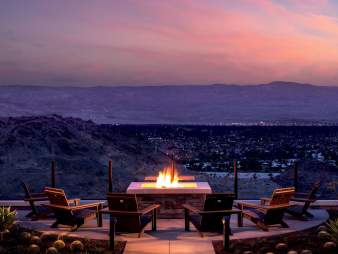ritz fire pit sunset
