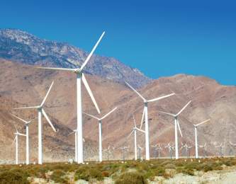 Windturbine, Mountains