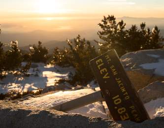 Sunset from the summit of San Jacinto Peak