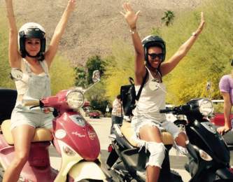 people enjoying a motorbike ride in Palm Springs