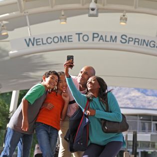 family selfie at PSP airport