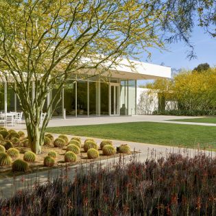 The garden and architecture at Sunnylands in Rancho Mirage, California