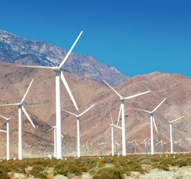 Windturbine, Mountains